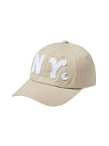 NY キャップ ベージュ