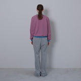 Gray Slit Snap Long Pants