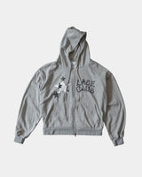 Lace Club Two-way zipper hoodie