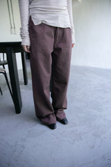 washing herringbone wide pants(2colors)