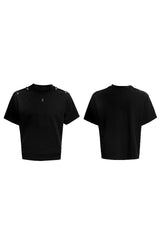 Deconstructed Buckle Shoulder Tee