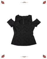 ローズホルターブラウス[BLACK]