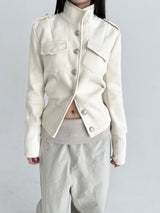 1540. Stand collar button jk (2color)