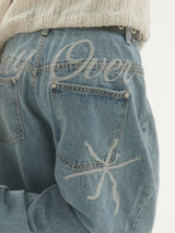 Felid handle denim pants -3C