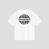 ウォッシュ加工サークルロゴTシャツ - WHITE