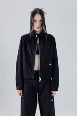 shoulder two tuck jacket_black