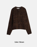 [Unisex]ブレンドヘアクロップカーディガン(2color)