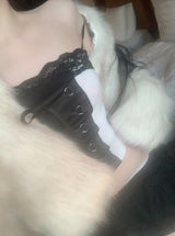 Shadow Corset Lace Top (White)