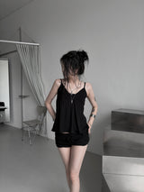 soft v-neck flow cami top (3color)
