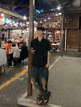 フリートディストレスデニムジーンズ