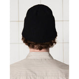BUTTON FLOWER BEANIE / BLACK