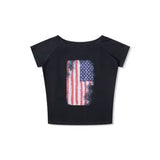 American Print Short Sleeve T-Shirt 231232110