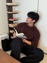 アンゴラヘアリークロップドニット
