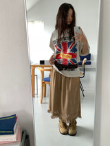 SUEDE PUNCHING SKIRT (3C)