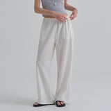 [Tringle] Nylon Side String Wide Pants -2color