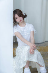ナポレオン ボタン Tシャツ(white)