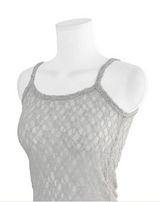 thin & flower square sleeveless top
