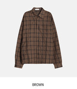 Breed wrinkle checked shirt