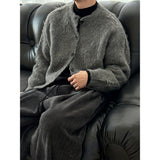 [Unisex] アンゴラクロップカーディガン(2color)