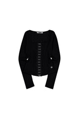 HOOK LONG SLEEVE TOP / BLACK