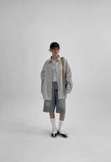[MADE] Muto Oversized-Fit Checkered Shirt