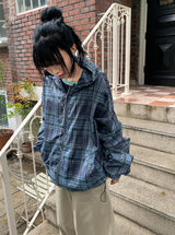 [unisex] Silphyd Over Fit Check Windbreaker Jacket