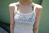 mint beads necklace