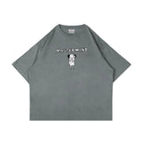 フェイクナット ステイン マスターマインド グレー ボクシー オーバーサイズ Tシャツ