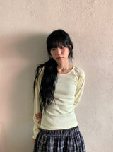 Celinet Slim Fit Color Layered Long Sleeve Tee