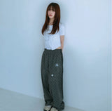 dot patch pants (gray)