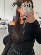 Leopard Double Star Drop Keychain