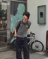 リクル96ストライプカラー半袖Tシャツ