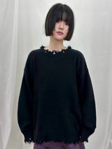 Soft Raw Edge Knit (2colors)