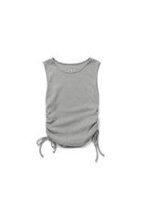 Shirring sleeveless top_gray