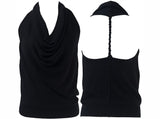 twist drape halter knit top (2color)