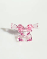 Jelly Ribbon Wing Ring - Clear Pink