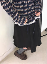 ブリキンコットンミディフリルスカート