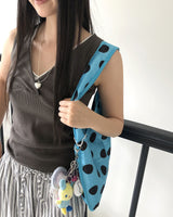 Inti Blue Big Dot Shoulder Bag