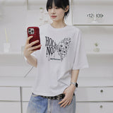 ブルーム バタフライ オーバーフィット 半袖Tシャツ_WHITE