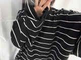 シアーストライプロングスリーブ