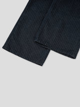 Herringbone denim flare pants