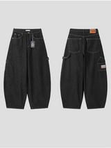 WORK STRIPE BALLOON JEANS