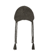 Double Strap Angora Beanie / Stone Brown