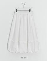 Pearlenny Banding Frill Balloon Long Skirt