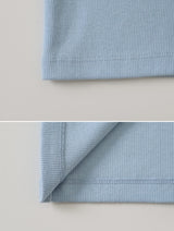 ND Basic Rib Crop Short Sleeve T-shirt (6color)