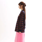 ハッピーラインズ ロングスリーブTシャツ_ネイビー
