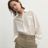 (Z-BL-4239)ESSENTIAL LINEN LOOSE FIT SHIRT