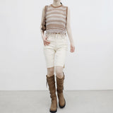 Miju's Fringe Sleeveless Knitwear