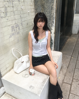 テンセルボタンノースリーブ