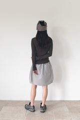 ナイロンバルーンスカート (カーキベージュ)